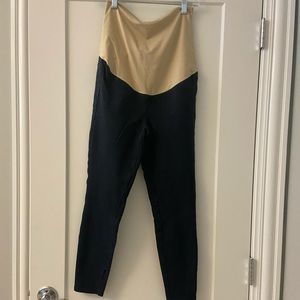 Loft heathered navy maternity leggings